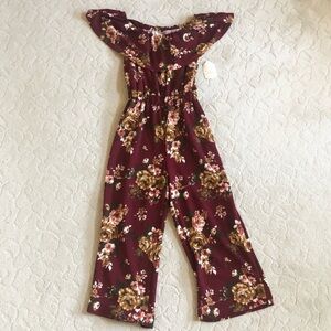 NWT Altar’d State Red Floral Jumpsuit